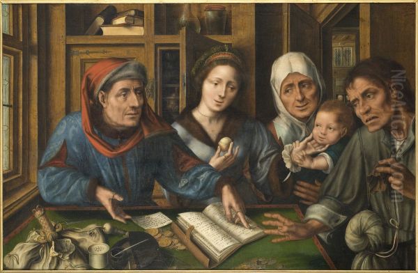 Hos uppbordsmannen Oil Painting by Jan Matsys