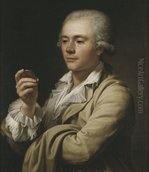 MedaljgravorenLars Grandel Oil Painting by Adolf Ulrik Wertmuller