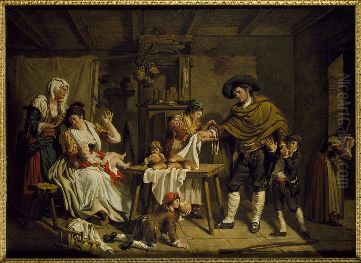 The Self-sacrifice of a father Oil Painting by Jacques Sablet The Self-sacrifice of a father Oil Painting by Jacques Sablet