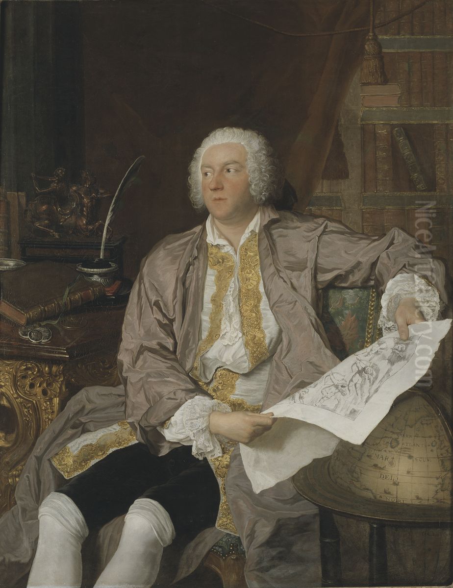 Count Carl Gustaf Tessin Oil Painting by Joseph Aved