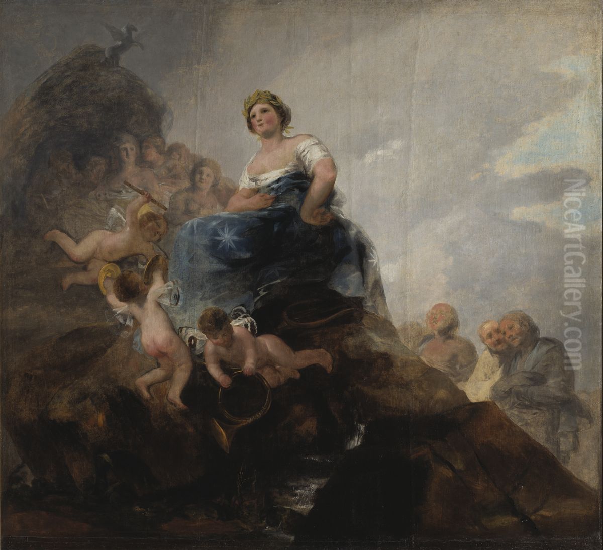 Poetry and Poets Oil Painting by Francisco Goya Fuendetodos