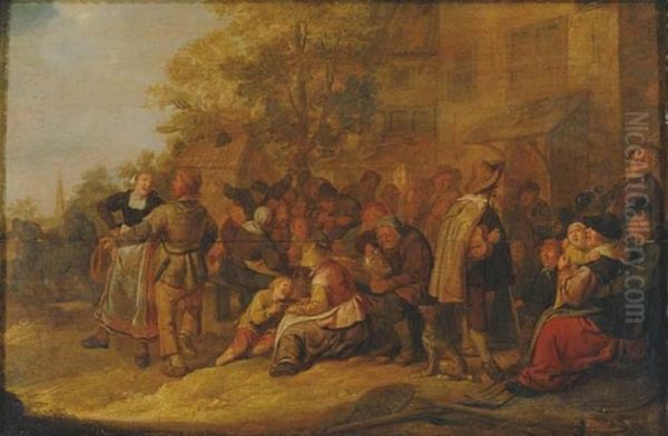 Village festival Oil Painting by Jan Miense Molenaer