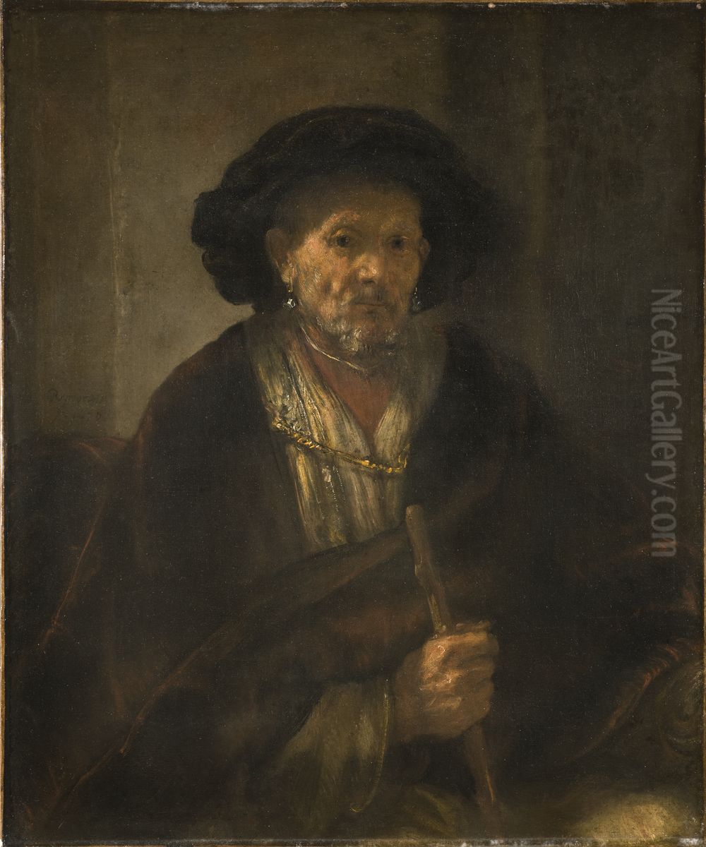 Portratt av en gammal man Oil Painting by Rembrandt