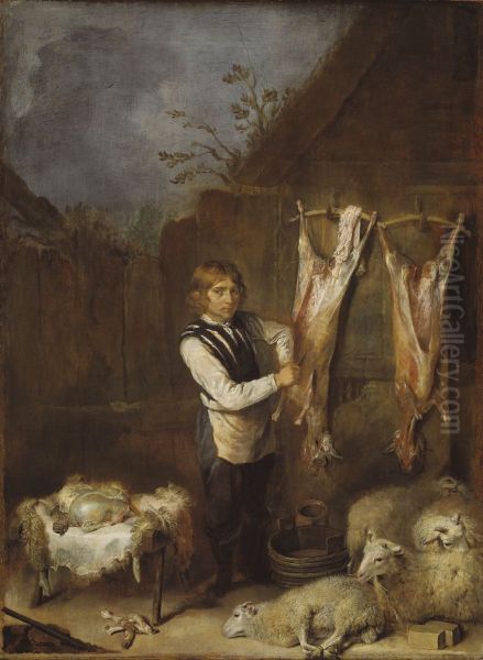 Farslaktare Oil Painting by David Teniers the Younger