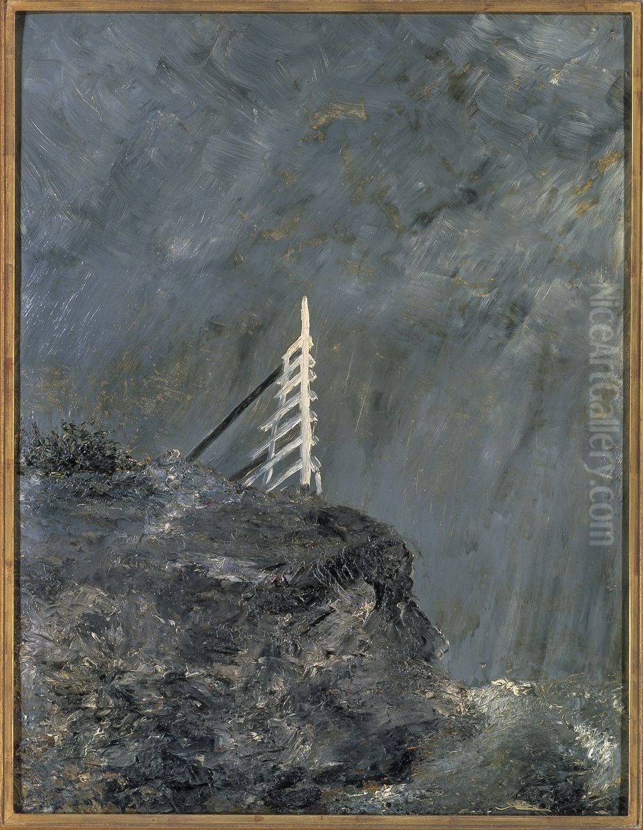 The White Mare II Oil Painting by August Strindberg