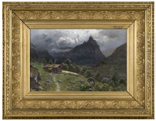 Landskap Oil Painting by Peder Cappelen Thurmann