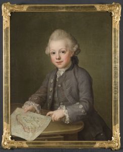Boy with Map of Scandinavia