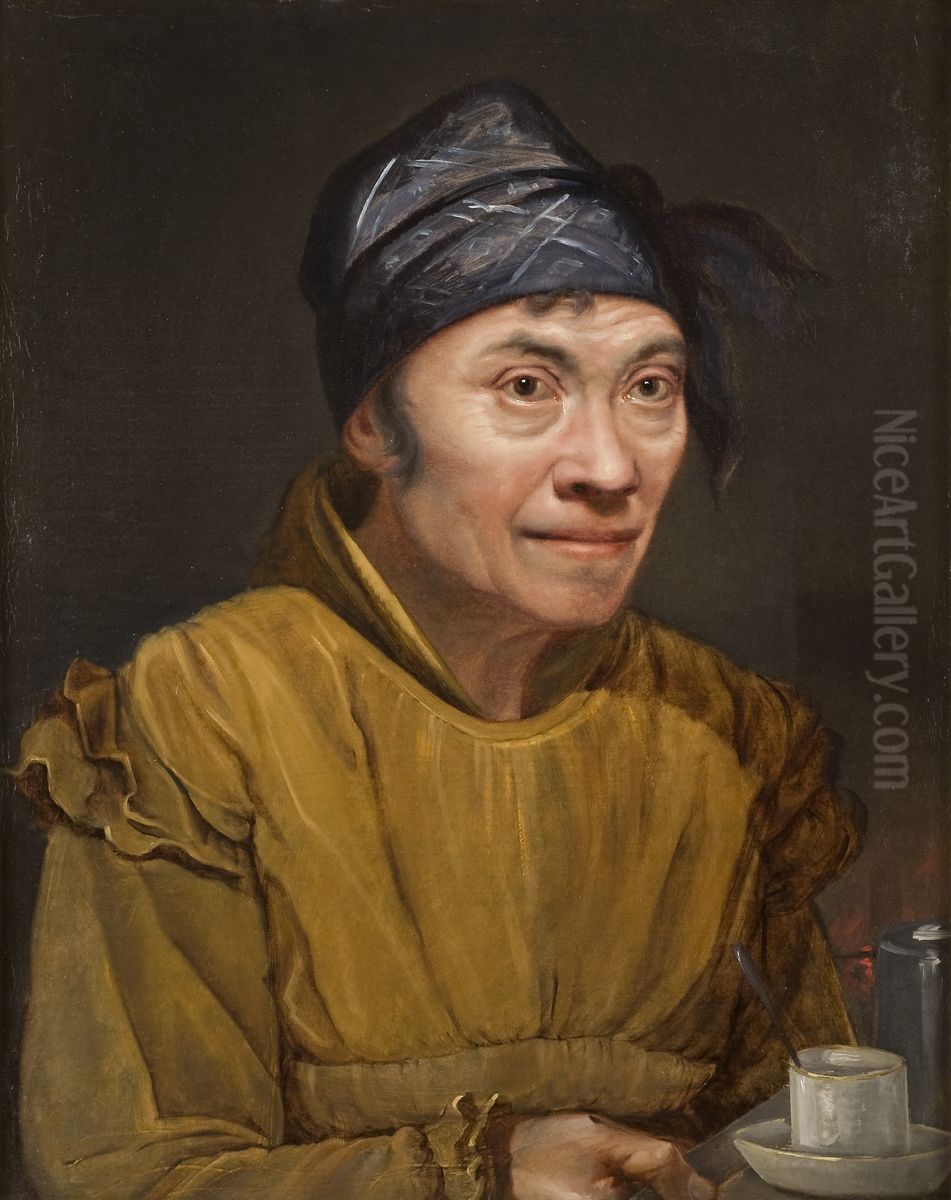 Portrait of Signora Vincensa Oil Painting by Olof Johan Sodermark