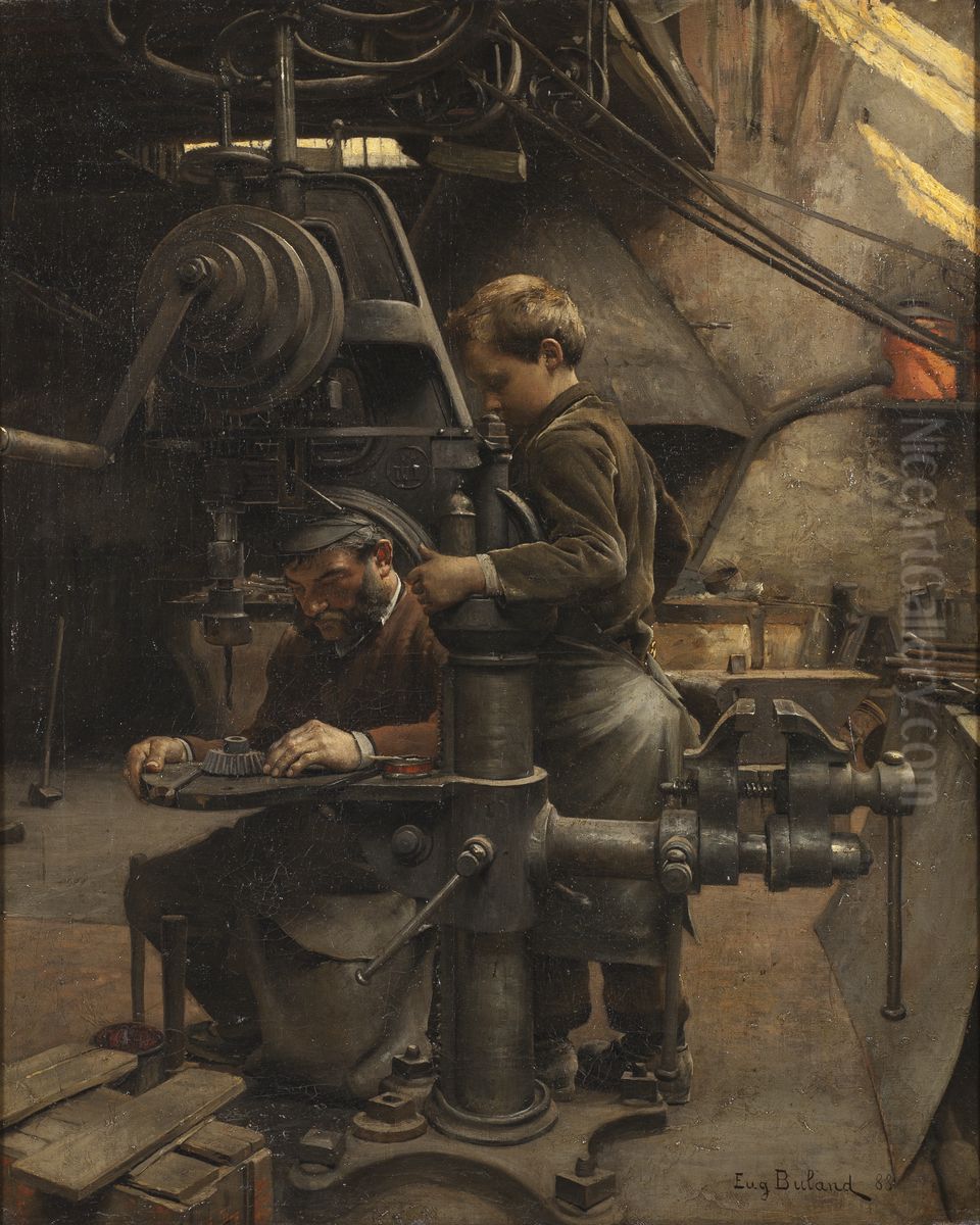 Un Patron or The lesson of the Apprentice Oil Painting by Eugene Buland