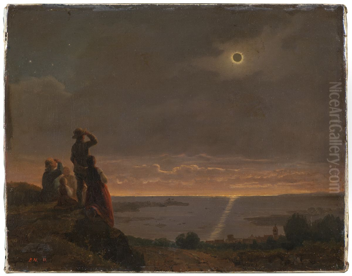 Solar Eclipse Oil Painting by Bengt Nordenberg