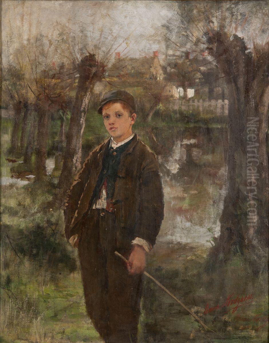 Portrait of a Boz Oil Painting by Anna Nordgren