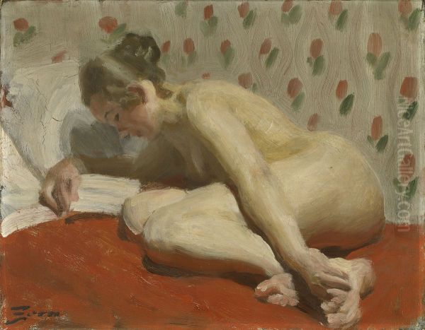 Nakenstudie Oil Painting by Anders Zorn