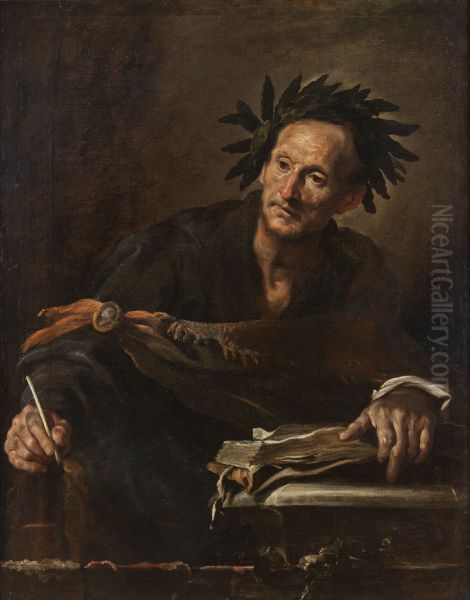 En antik poet Oil Painting by Domenico Fetti