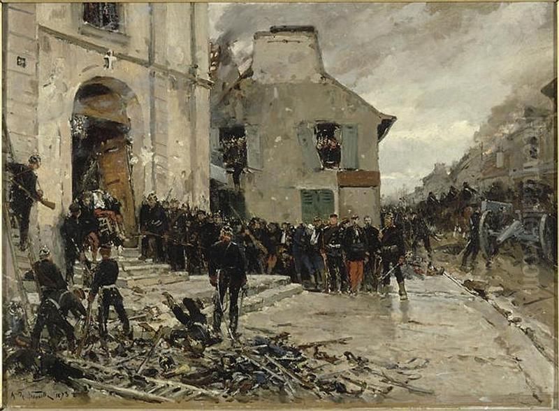 Le Bourget Oil Painting by Alphonse de Neuville