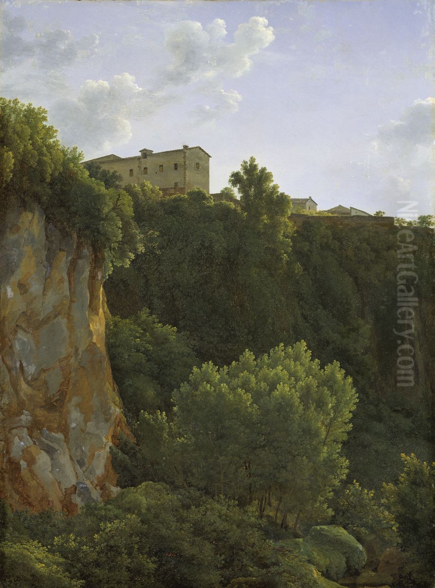 Klippa vid Civita Castellana Oil Painting by Jean-Joseph-Xavier Bidauld