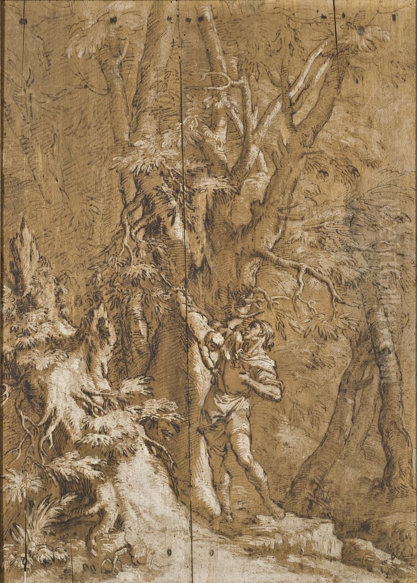 The Abandoned Oidipus Oil Painting by Salvator Rosa