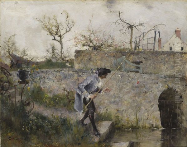 A Bite! Oil Painting by Carl Larsson