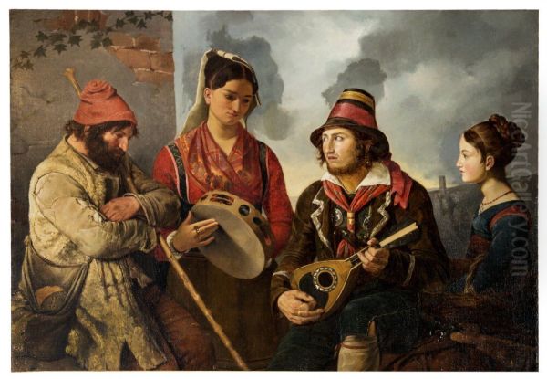 Rovare i Abruzzo Oil Painting by Hjalmar Morner