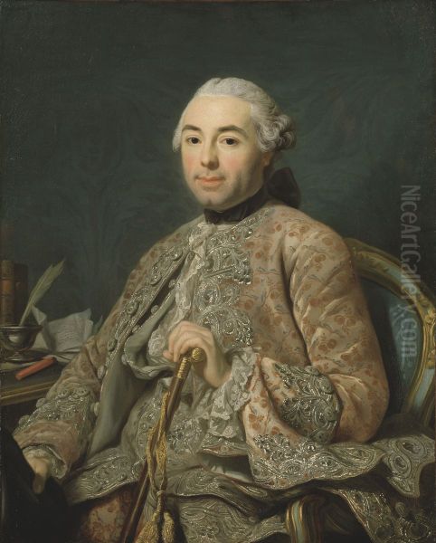 Baron de Neubourg-Cromiere Oil Painting by Alexander Roslin