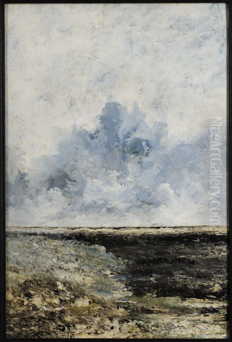 Seascape Oil Painting by August Strindberg