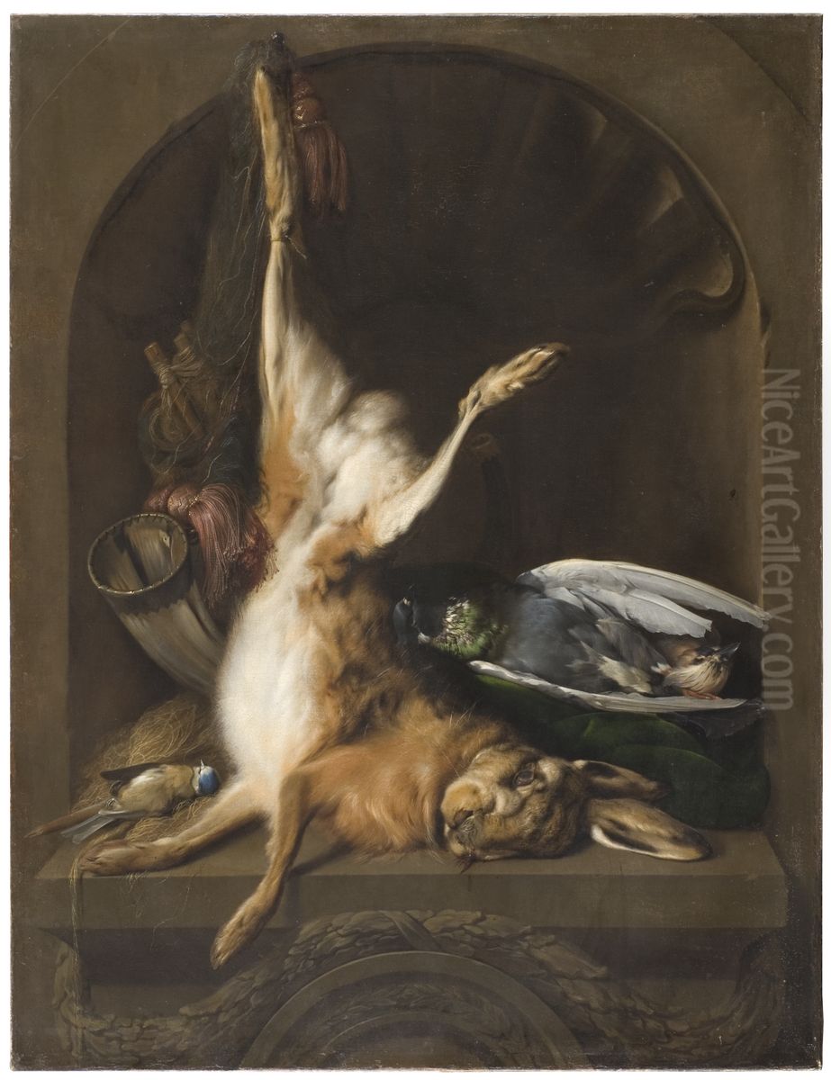 Still Life with a Hare Oil Painting by Jan Weenix