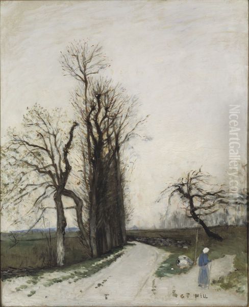 Autumn Oil Painting by Carl Fredrik Hill