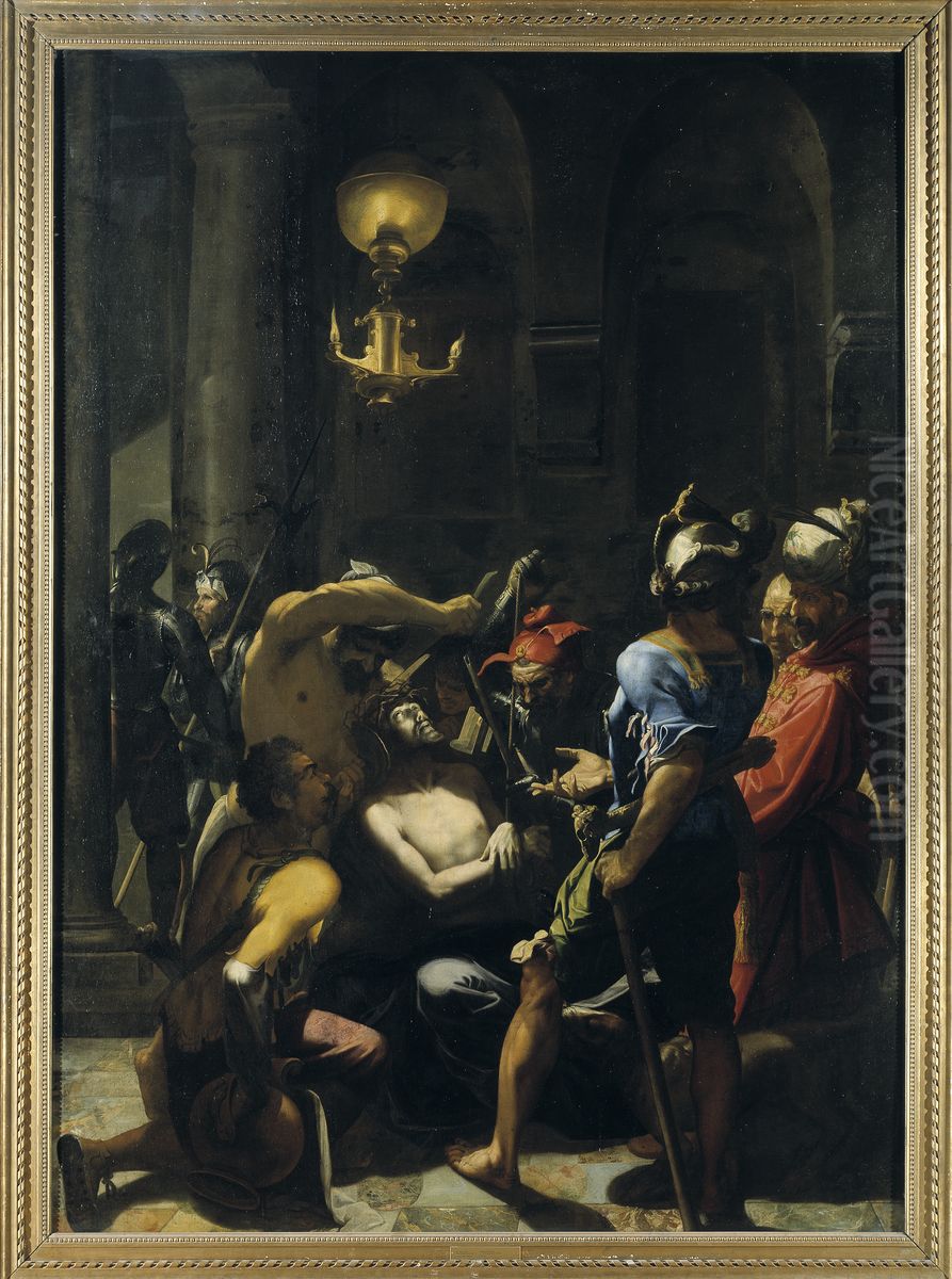 Tornekroningen Oil Painting by Aert Mijtens