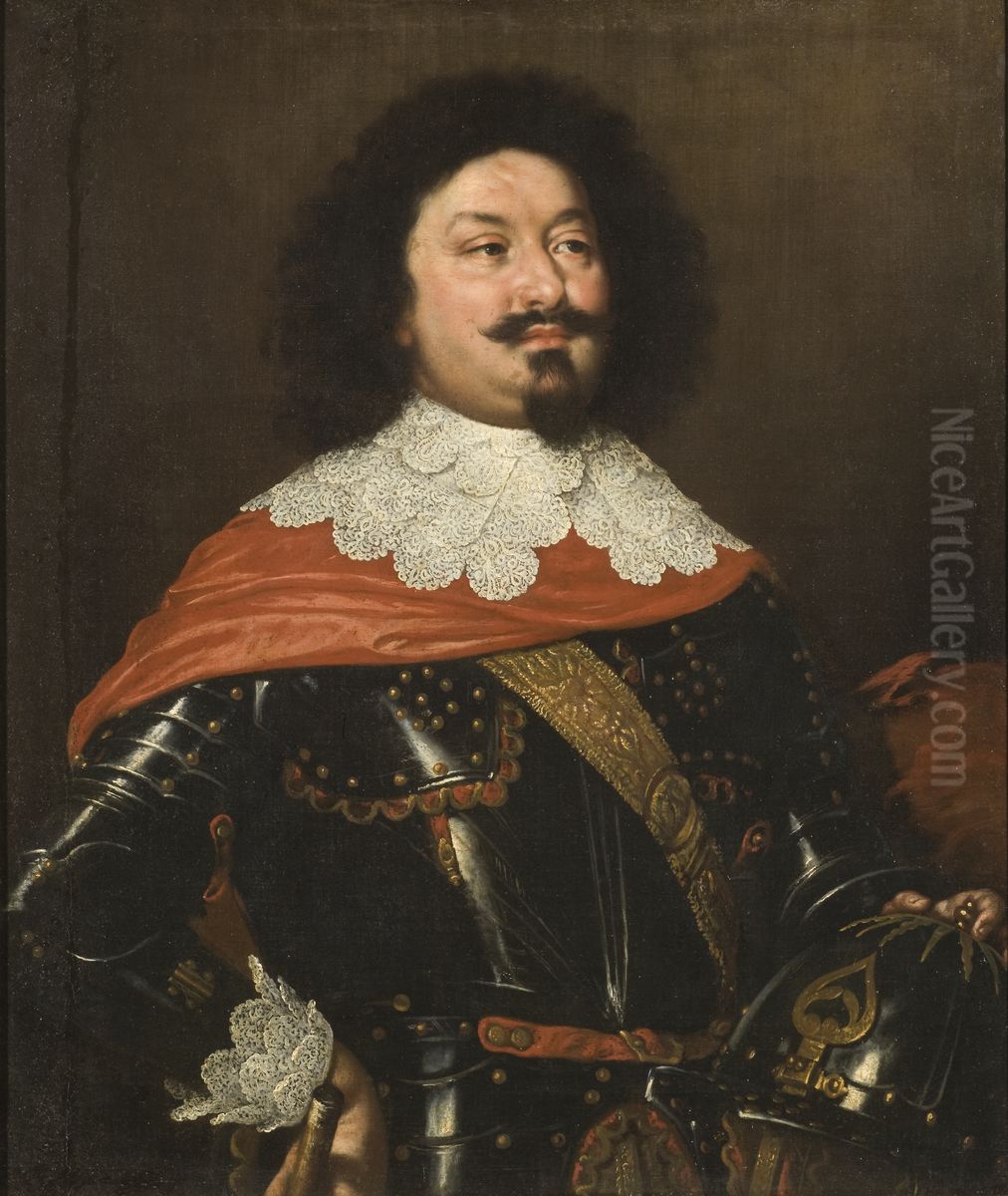 Field Marshall Ottavio Piccolomini Oil Painting by Justus Sustermans