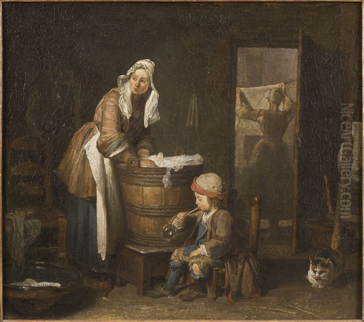 Tvatterska Oil Painting by Jean-Baptiste-Simeon Chardin