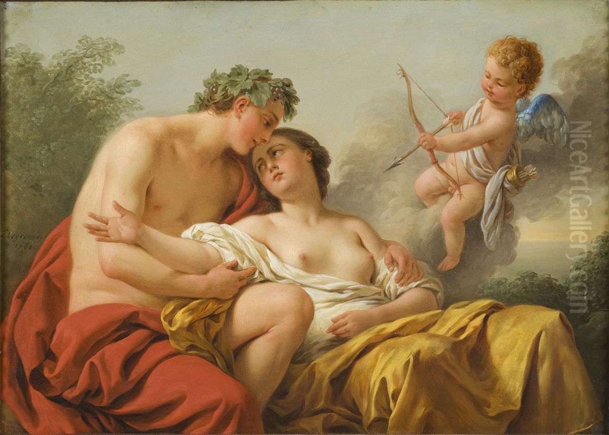 Bacchus and Ariadne Oil Painting by Louis-Jean-Francois Lagrenee