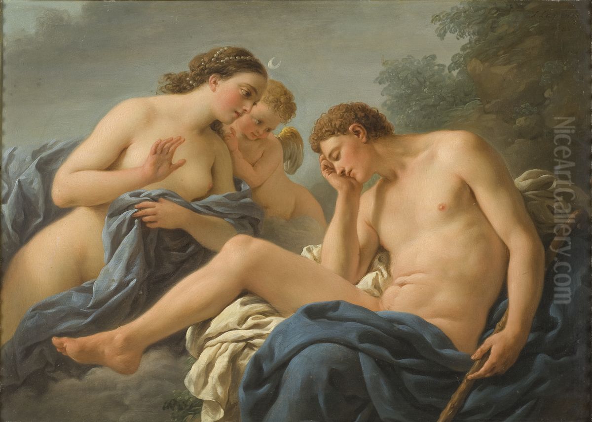 Diana and Endymion Oil Painting by Louis-Jean-Francois Lagrenee