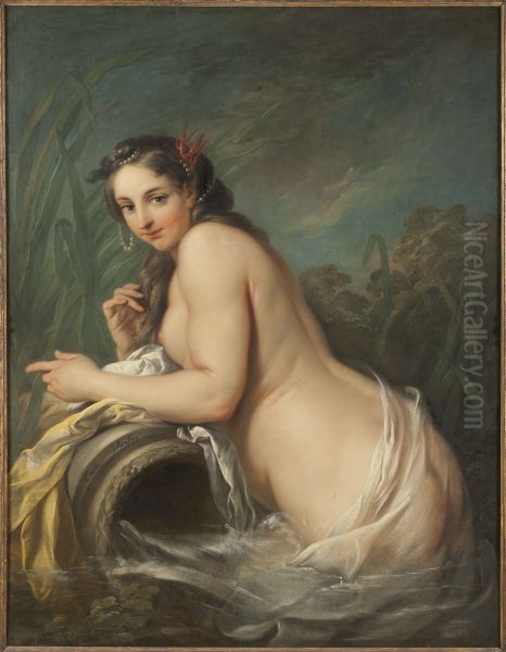 Naiad Oil Painting by Charles-Andre van Loo