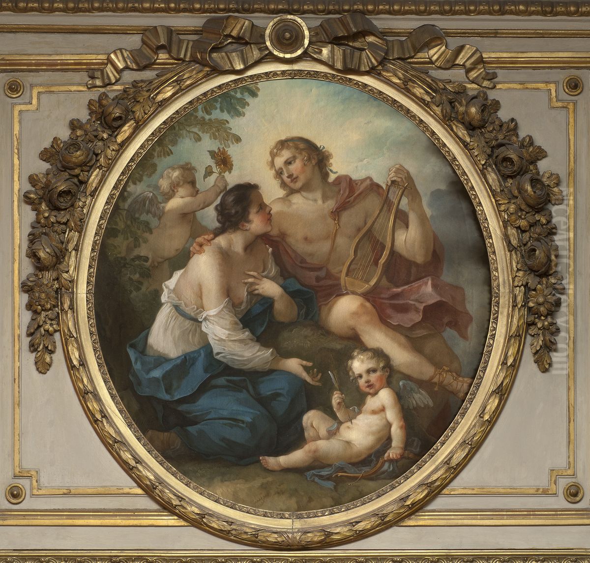 Apollo and Clythia Oil Painting by Charles-Joseph Natoire