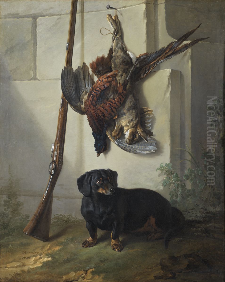 Taxen Pehr med jaktbyte Oil Painting by Jean-Baptiste Oudry