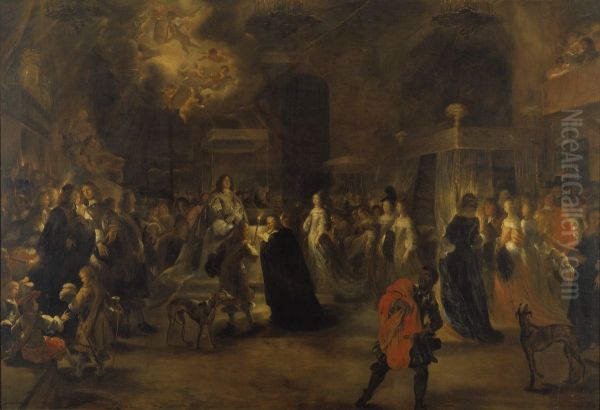Karl X Gustavs formalning 1654 Oil Painting by Jurgen Ovens