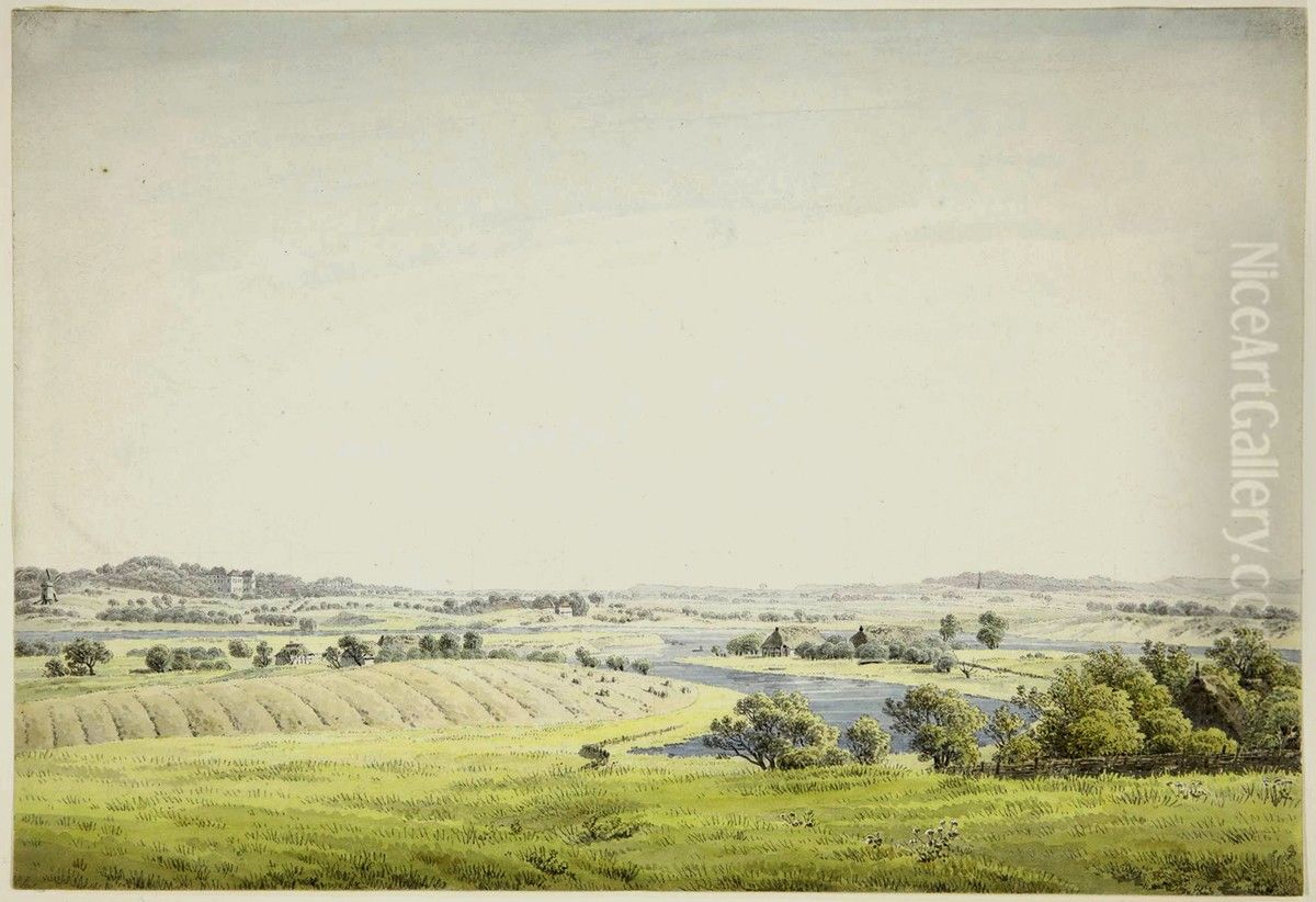 Landscape of Rugen near Putbus Oil Painting by Caspar David Friedrich