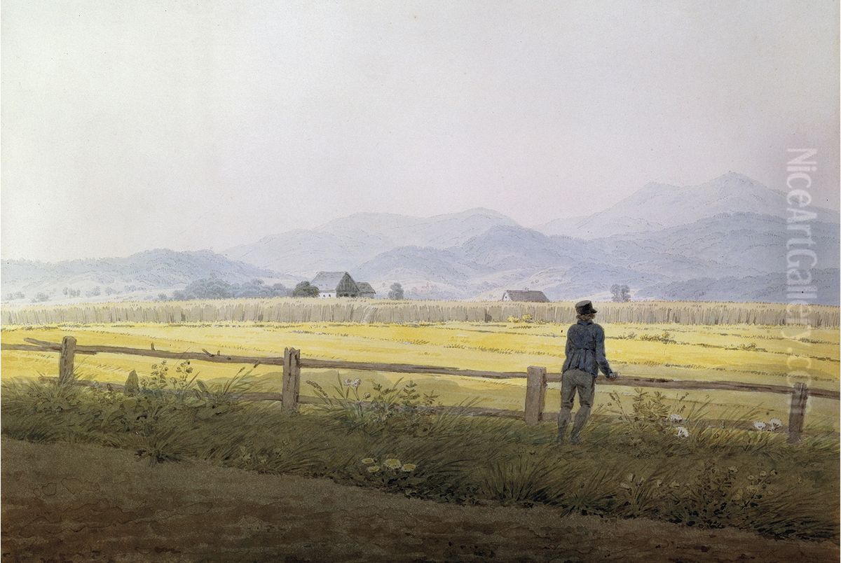 View of Schmiedebergerkamm Oil Painting by Caspar David Friedrich