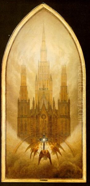 La Cathedrale Oil Painting by Caspar David Friedrich