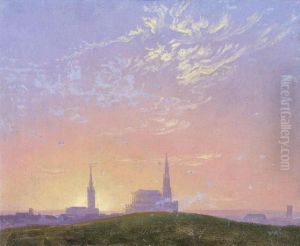 Evening (Sunset behind Dresden's Hofkirche)