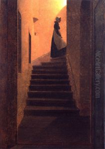 Lady on the Staircase / Caroline on the stairs