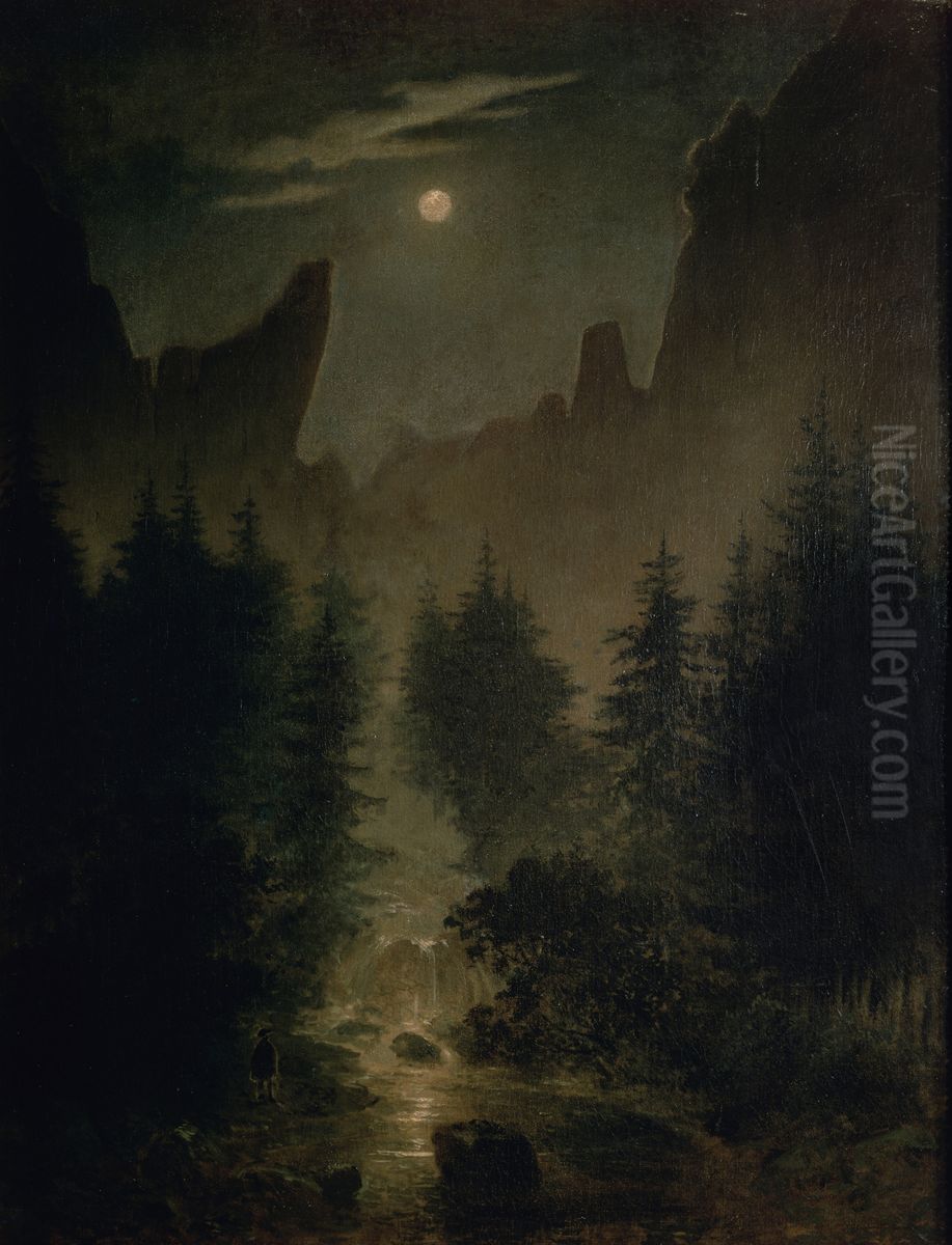 Uttewalder Grund Oil Painting by Caspar David Friedrich