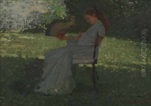 The Butterfly Oil Painting by Winslow Homer