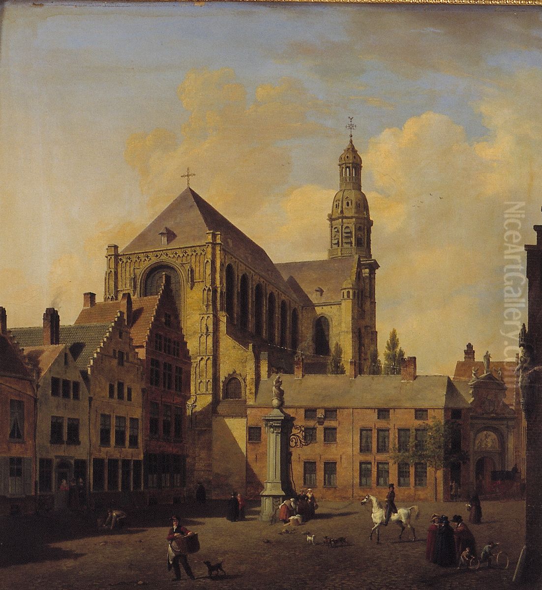 Schapen in een stal, genaamd 'Tehuis' Oil Painting by Dirk Van Lokhorst