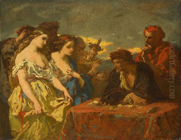 'Lust for Gold' Oil Painting by Thomas Couture
