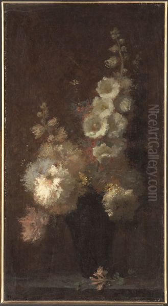 Still Life wit Flowers Oil Painting by Auguste Jouve