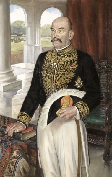 Dirk Fock (1858-1941). Gouverneur-generaal (1921-26) Oil Painting by Jan Frank Niemantsverdriet