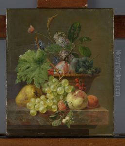Fruitstilleven in een terracotta schaal