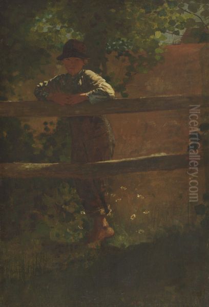 A Country Lad Oil Painting by Winslow Homer