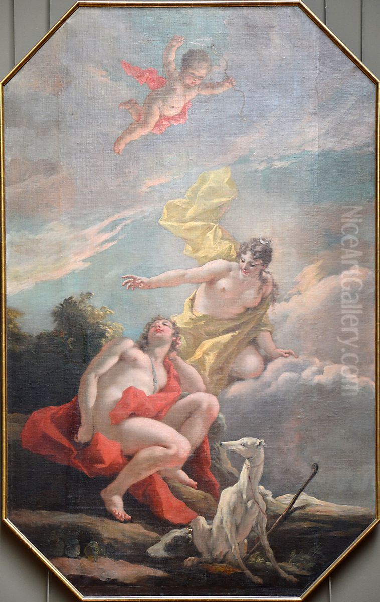 Diane et Endymion Oil Painting by unknown