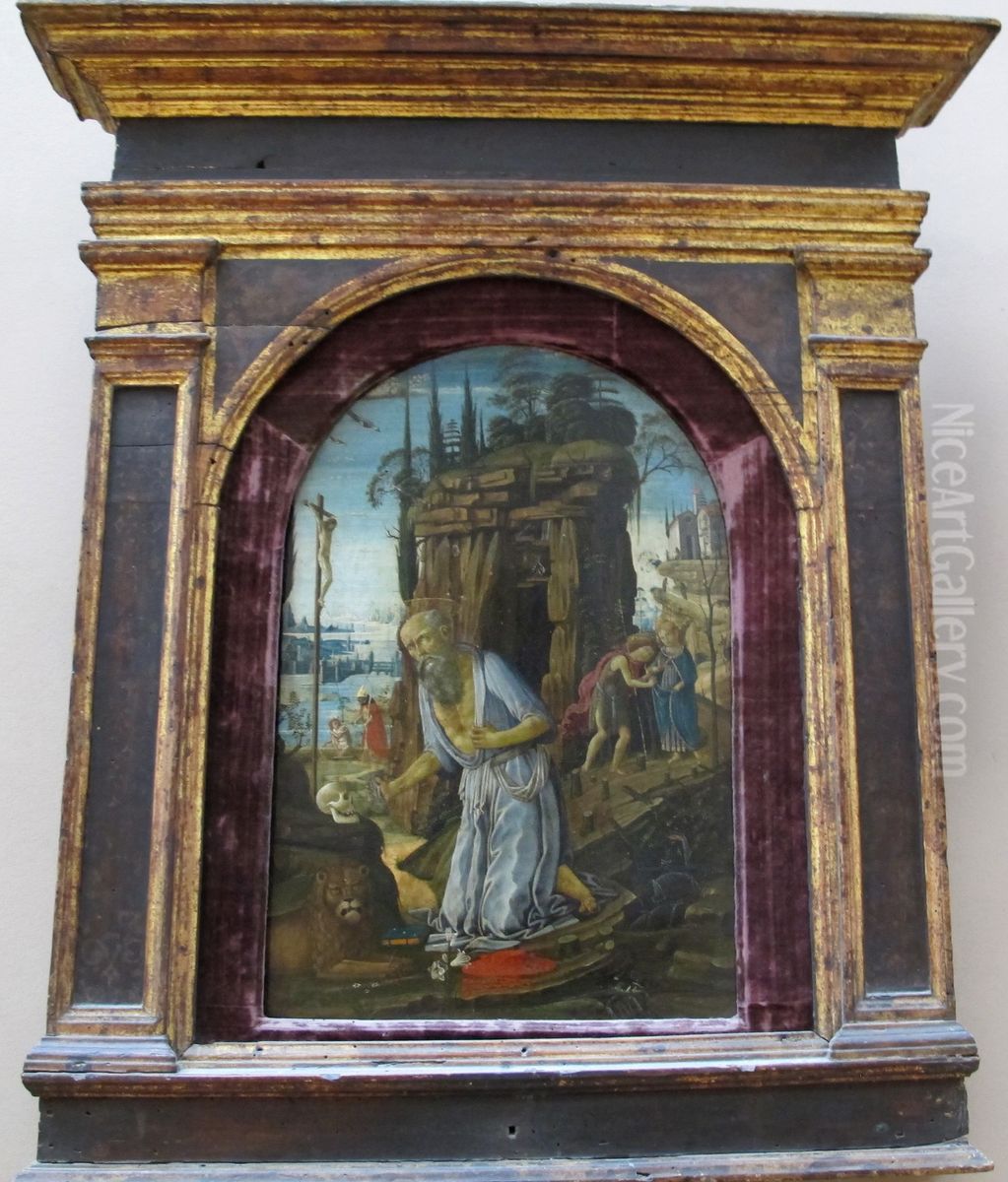 Penitent Saint Jerome Oil Painting by Jacopo da Sellaio